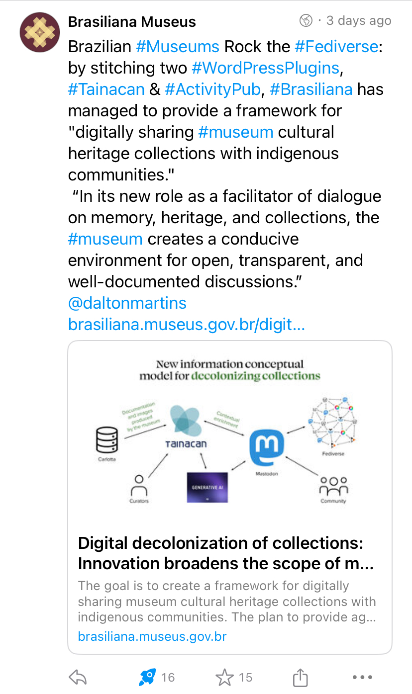 Building Bridges: From Museums to the Fediverse
